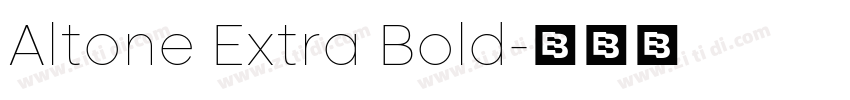 Altone Extra Bold字体转换